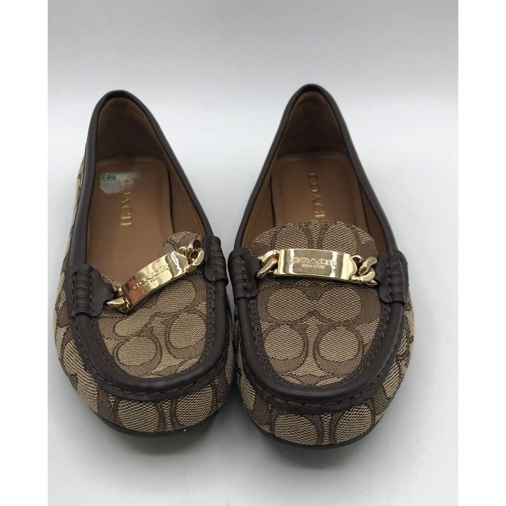 35665  Women's Brown Coach Olive Loafer Flats - Size 6B - Picture 3 of 6